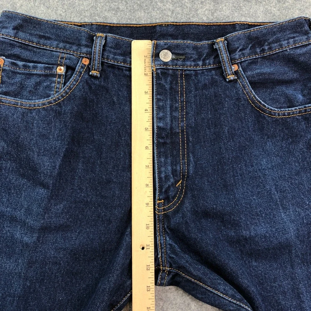 Levis 517 Mens Jeans 35x32 Bootcut Blue Dark Wash Regular Fit mid Rise